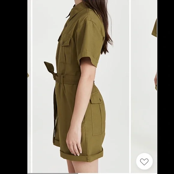 LAST CHANCE! 🔥 NWT Alex Mill Safari Short Jumpsuit in Golden Olive sz M - Picture 2 of 9